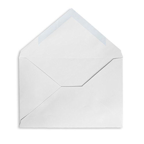 100 White A2 Invitation Envelopes - 4-3/8 X 5-3/4 Inches, 24 lb, White, GUMMED Closure, 100 Envelopes - Ideal for Invitations, Greetings, RSVP, Photo, Wedding Announcement Cards (36100)