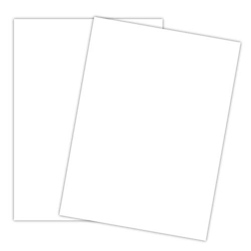 White Cardstock - Thick Paper for School, Arts and Crafts, Invitations, Stationary Printing | 65 lb Card Stock | 8.5 x 11 inch | Medium Weight Cover Stock (176 gsm) 96 Brightness | 50 Sheets Per Pack