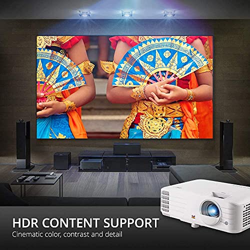 ViewSonic True 4K UHD 3200 Lumens 240Hz 4.2ms Home Theater Projector with HDR, Auto Keystone, Dual HDMI, Sports and Netflix Streaming with Dongle on up to 300" Screen (PX701-4K) (Renewed)