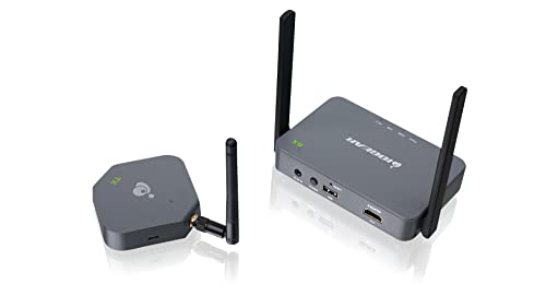 IOGEAR HDMI Wireless Video 4K HD TV Connection Kit - 4K@30Hz - Wireless 2.4/5GHz w/WPA-2 Encryption - Up to 100Ft - Mirror or Extend Mode - Win Mac OS iOS Android Chrome - GWKIT4K