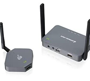 IOGEAR HDMI Wireless Video 4K HD TV Connection Kit - 4K@30Hz - Wireless 2.4/5GHz w/WPA-2 Encryption - Up to 100Ft - Mirror or Extend Mode - Win Mac OS iOS Android Chrome - GWKIT4K