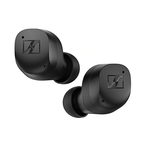 Sennheiser Momentum True Wireless 3 Earbuds -Bluetooth in-Ear Headphones for Music & Calls with Adaptive Noise Cancellation, IPX4, Qi Charging, 28-Hour Battery Life,Black, 509180 (Renewed)