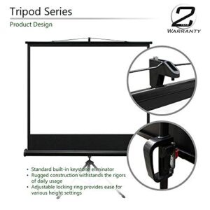 Elite Screens Tripod Series, 71-INCH 1:1, 16:9, 4:3, Adjustable Multi Aspect Ratio Portable Indoor Outdoor Projector Screen, 8K / 4K Ultra HD 3D Ready, US Based Company 2-YEAR WARRANTY, T71UWS1 - Black