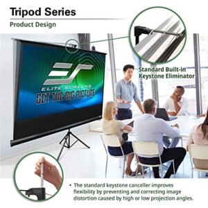 Elite Screens Tripod Series, 71-INCH 1:1, 16:9, 4:3, Adjustable Multi Aspect Ratio Portable Indoor Outdoor Projector Screen, 8K / 4K Ultra HD 3D Ready, US Based Company 2-YEAR WARRANTY, T71UWS1 - Black