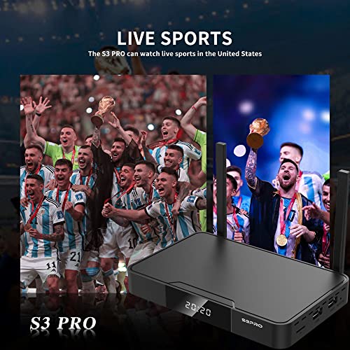 2023 S3pro S3 Pro Support 6k HD Dual- Wi-Fi Best of Best TV Box, 2GB RAM, 32 GB Storage