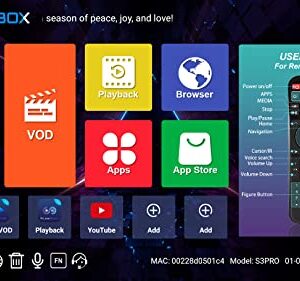 2023 S3pro S3 Pro Support 6k HD Dual- Wi-Fi Best of Best TV Box, 2GB RAM, 32 GB Storage