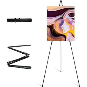artify 63″ instant display sign easel stand, tripod for wedding sign, posters, paintings,canvas and poster board, portable display stand for home school supplies、shop and various ceremonies