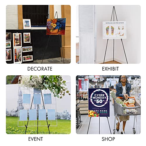 ARTIFY 63" Instant Display Sign Easel Stand, Tripod for Wedding Sign, Posters, Paintings,Canvas and Poster Board, Portable Display Stand for Home School Supplies、Shop and Various Ceremonies