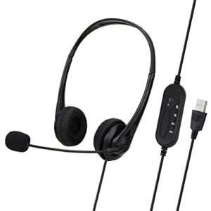 osaladi office headphones noise cancelling headphone wired headset with microphone