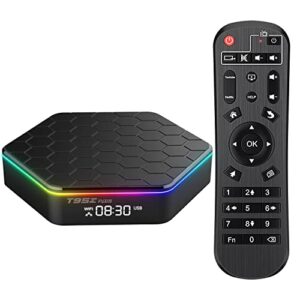 android 12.0 tv box t95zplus 6k/3d hd tv box h618 quadcore 4gb ram 64gb rom 2.4g/5.0g dual wifi & bt 5.0 android box support multi-lingual iptv box with lan ethernet 10/100m for movie game chat etc.