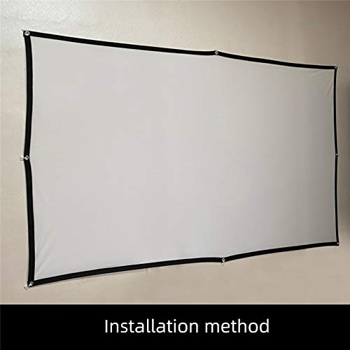 DSJ Projection Screen Projection Portable Screen 100Inch /120Inch 16:9 Foldable Front Rear for Movie Game Home Theater/150 inch
