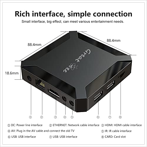 Great Bee Free for Life Android 10 Arabic TV Box for IPTV Quad Core Allwinner H313 1G 8G Smart TV Boxes