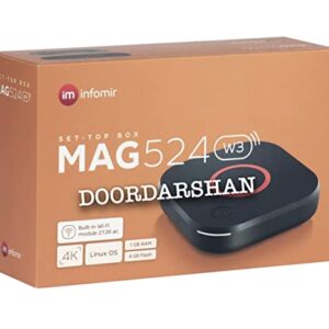 Open Box - Genuine Mag 524W3 4K , Built-in Dual Band 2.4G/5G WiFi, Free Remote Control,HDMI Cable and US Plug - Mag524W3 - Mag 524 W3 - Replacement for 324w2 and 424W3