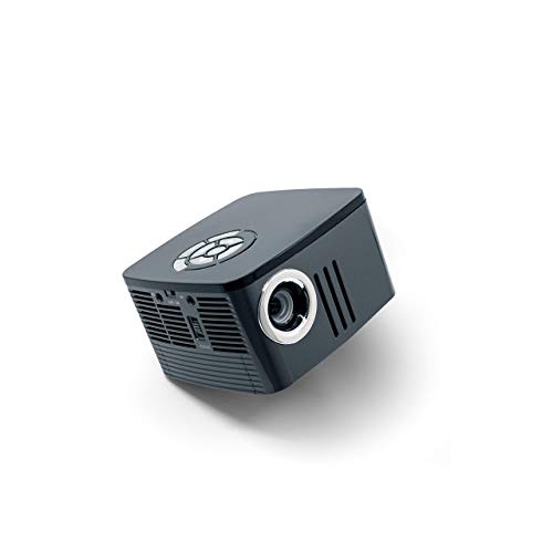 AAXA P7 Mini Projector with Battery, Native 1080P Full HD Resolution, 30,000 Hours LED Projector, Onboard Media Player (Renewed)
