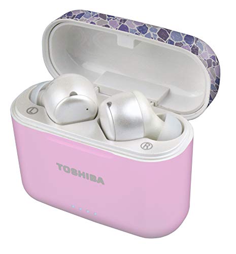 Toshiba Air Pro 2 True Wireless Stereo Earphones with Qi Wireless Charging, Lavender Terrazzo (RZE-BT750E)