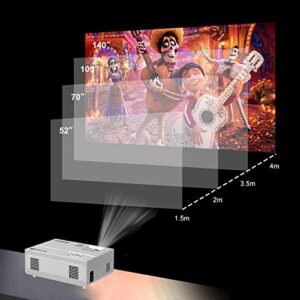 WTONISY Mini Projector,720P Native Home Video Projector,1080P Supported Film Projector with HDMI VGA AV USB Port