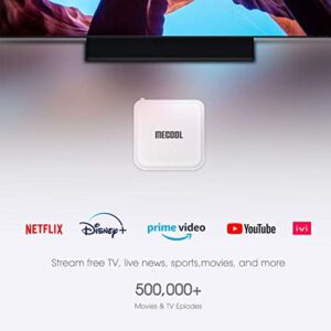 MECOOL KM2 Android TV Netflix 4K with Google Assistant Build in 4K HDR Streaming Media Player Google Certified Free HDMI Cable