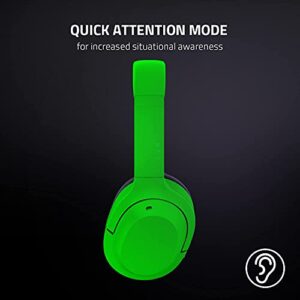 Razer Opus X Wireless Low Latency Headset: Active Noise Cancellation (ANC) - Bluetooth 5.0-60ms Low Latency - Customed-Tuned 40mm Drivers - Built-in Microphones - Quartz (Renewed)