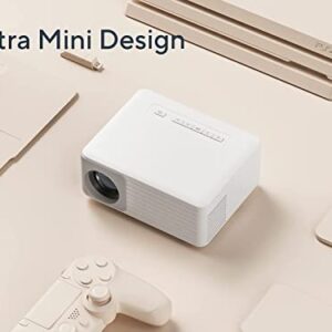 Mini Projector, AKIYO Portable Movie Projector for Outdoor, Support 1080P, ±15° Keystone, Max 120" Screen, for Kids, Young, Gift, Compatible with Smartphone, Computer, TV Stick, U Disk, Speaker