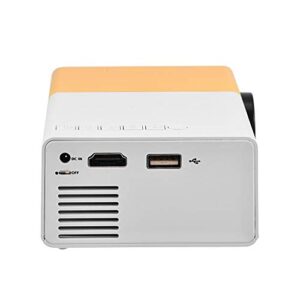 Mini Projector Portable Indoor/Outdoor 1080P LED Projector for Home Cinema Theater Movie Projectors Support HDMI, AV, USB Input Laptop PC Smartphone Pocket Projector for Party Great Gift (Yellow)