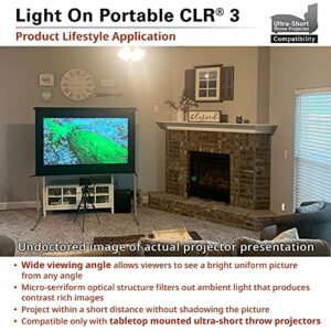 Elite Screens Light-On Series, 60-inch Diag.16:9, Ceiling Ambient Light Rejecting Folding-Frame Portable Projector Projection Screen, Exclusively for Ultra Short Throw Projectors, LPS60H-CLR3, Silver