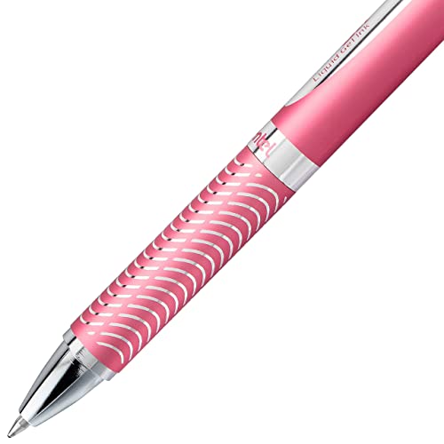 Pentel BL407PBPA EnerGel Alloy RT Premium Liquid Gel Pen, 0.7mm, Pink Barrel, Black Ink, 1 Count