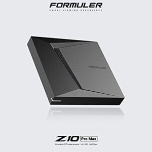 Dreamlink/Formuler Formuler Z10 Pro Max Android 10 Dual Band 5G Gigabit LAN 4GB Ram 32GB ROM 4K + Extra 8K HDMI Cable + Extra Premium Remote Control + Extra Magnetic Phone Car Mount