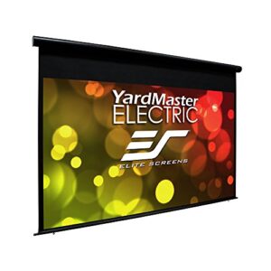 elite screens yard master electric, 120 inch 16:9, outdoor motorized automatic projector projection screen ip33, rain/water protection 8k 4k ultra hd movie – us based company 2-year warranty
