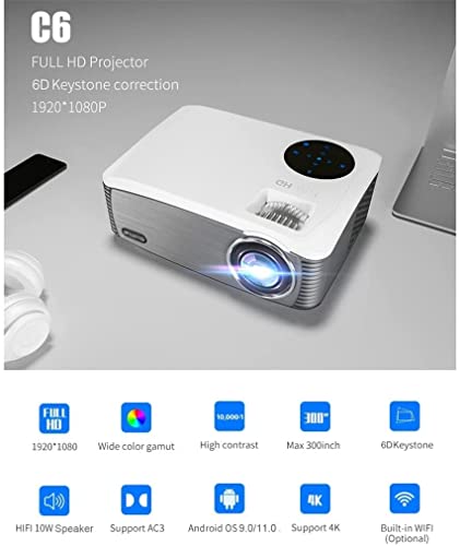 Feilx Mini Projector 2022 Upgraded Portable Video-Projector,300 Inch WiFi Full HD 1920 * 1080P LED Projector Video Projector Home Theater Cinema Smartphone Projector