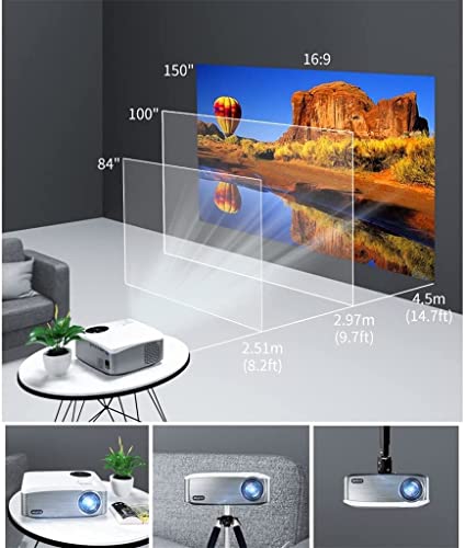 Feilx Mini Projector 2022 Upgraded Portable Video-Projector,300 Inch WiFi Full HD 1920 * 1080P LED Projector Video Projector Home Theater Cinema Smartphone Projector