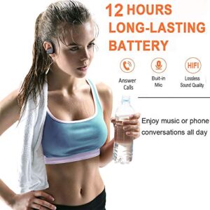 32GB MP3 Player Bluetooth 5.0 Sport Headphones MP3 Player Wireless Wearable Bluetooth Music Player IPX7 Sweatproof HiFi Stereo MP3 Player for Running Gym Jogging Hiking Working Driving