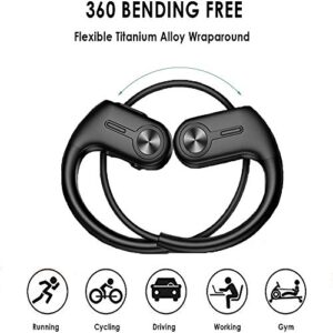 32GB MP3 Player Bluetooth 5.0 Sport Headphones MP3 Player Wireless Wearable Bluetooth Music Player IPX7 Sweatproof HiFi Stereo MP3 Player for Running Gym Jogging Hiking Working Driving