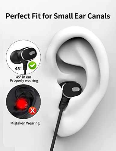 ACAGET USB C Headphones for Galaxy S23 Ultra S22 Plus Type C Earphones Noise Cancelling Wired Headphone Digital DAC HiFi Stereo in Ear Earbuds for Samsung A53 S21 S20 FE Pixel 7 Pro 6A iPad Pro Black