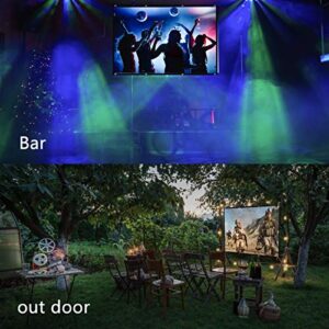 Projection Screen, 4K Projector Screen 120 inch, 16x9 HD 3D TV Projector Screen Outdoor Movie Screen Portable Projector Screen Foldable Projection Screen (120")