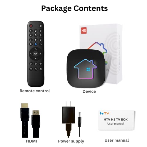 HTV 8 Brazil TV Box 2023, Brasil HTV Subscription, HTV Box 4K HDR Image Android 11 TV Box with All Channels H8 Streaming Media Players