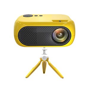 projector, (u.s. standard) led portable mini projector hd 1080p projector u disk plug-in card, home hd projector, with tripod, external audio connection, family wonderful gifts