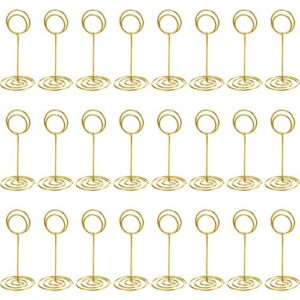 24 pieces gold table number holders wedding place card holders table centerpieces photo holder clips wire picture clips memo note photo stand