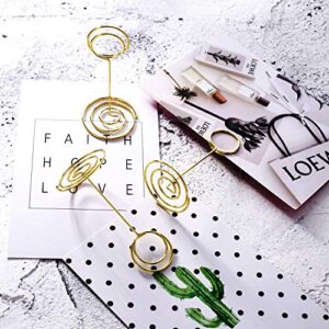 24 Pieces Gold Table Number Holders Wedding Place Card Holders Table Centerpieces Photo Holder Clips Wire Picture Clips Memo Note Photo Stand