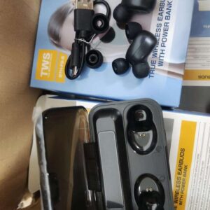 Waterproof Headphone, 8 LED Display Gaming Headset,Battery Display Earbuds F9 Bluetooth Earpiece, Touch Control