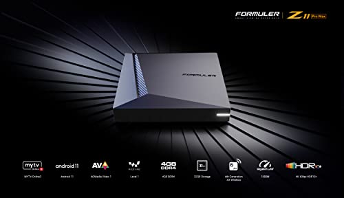 Formuler Z11 Pro Max Android 11 Wireless Ax 2x2 Gigabit LAN 4GB Ram 32GB ROM 4K + Extra 7 Colours Wireless Keyboard + Extra Magnetic Car Mount