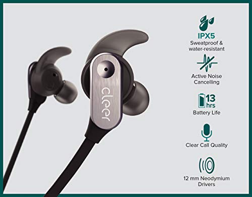 Cleer Trek Active Noise Cancelling in-Ear Headphones, Work from Home - Grey