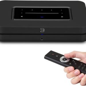 Bluesound Node Wireless Multi-Room Hi-res Music Streamer (N130) + RC1 Remote Combo Bundle (Black)