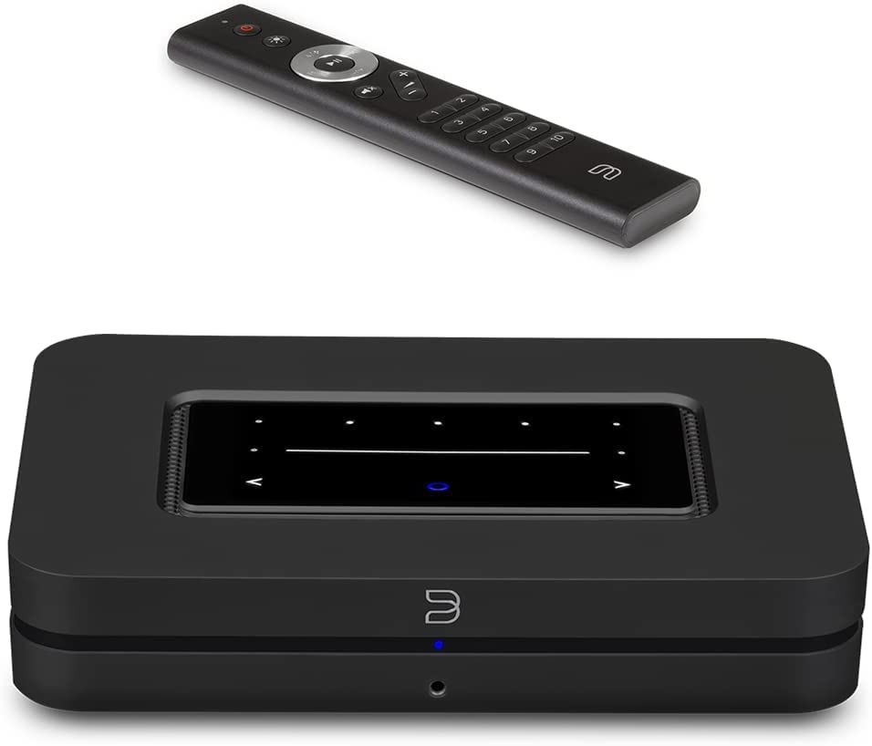 Bluesound Node Wireless Multi-Room Hi-res Music Streamer (N130) + RC1 Remote Combo Bundle (Black)