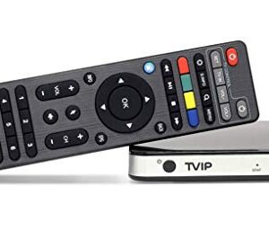 TVIP TV Box v.605 4K|HEVC High Performance Android & Linux |2X USB|Memory Storage 8 GB|4K|UHD|Stalker Player|M3U Player|Built-in Dual Band WiFi (2.4G/5G)|HDMI Cable|Amlogic S905X Quad Core 1.5 GHz