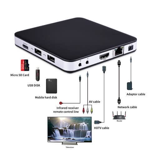 TVIP TV Box v.605 4K|HEVC High Performance Android & Linux |2X USB|Memory Storage 8 GB|4K|UHD|Stalker Player|M3U Player|Built-in Dual Band WiFi (2.4G/5G)|HDMI Cable|Amlogic S905X Quad Core 1.5 GHz