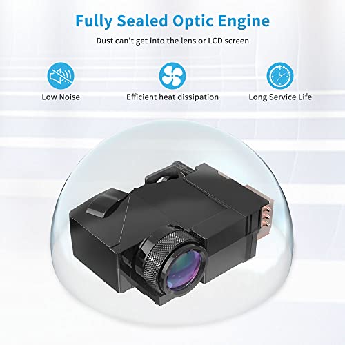 2023 New Mini Projector with 2.4/5G WiFi & Bilateral Bluetooth,7500LM FHD 1080P Native Outdoor Portable Video Projector with Android 9.0, 4K Home Theater Projector with HDMI/USB,Laptop,Phone,TV Stick