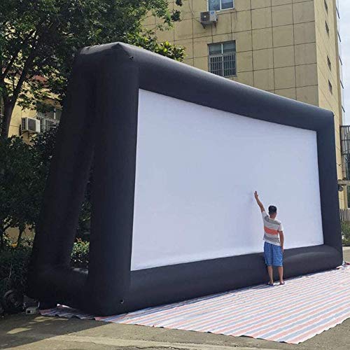 fitnessandfun 33' Huge Inflatable Movie Screen Outdoor Incl Blower - Seamless Front and Rear Projection - Portable Blow Up Projector Screen for Churches, Grand Parties, Backyard Pool Fun(33 feet)