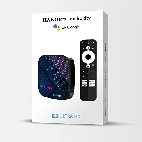 Google Certified Android 11.0 TV Box 4GB RAM 64GB ROM, Netflix 4K, Prime Video 4K, YouTube 4K, Disney+ 4K, 2.4G/5G WiFi, BT5.0, IR Remote Control, Media Player, Chromecast