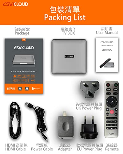 SVICLOUD 8P Android Mini Box 2022 4+64GB Smart AI Voice Remote Ultra HD 2.4/5.8G WiFi Chinese TV Certified Overseas Version