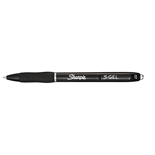 SHARPIE S-Gel, Gel Pens, Medium Point (0.7mm), Black Ink Gel Pen, 4 Count